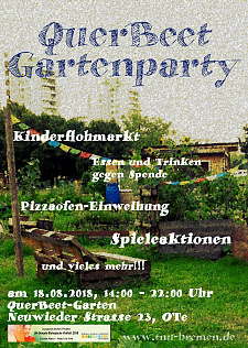 Einladungsplakat QuerBeet-Gartenparty