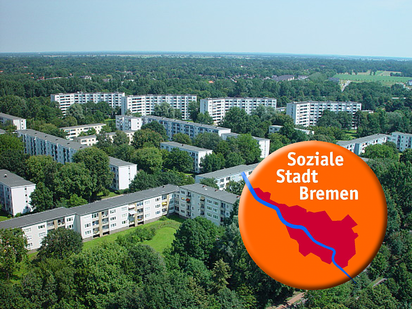 Ansicht des Stadtteils Neue Vahr als Luftbild